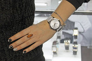 Calvin Klein Steady Silver Dial White Leather Strap Watch for Women - K7Q211L6