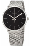 Calvin Klein High Noon Black Dial Silver Mesh Bracelet Watch for Men - K8M21121