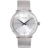 Calvin Klein White Dial Silver Mesh Bracelet Watch for Women - K8M21126