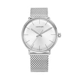 Calvin Klein White Dial Silver Mesh Bracelet Watch for Women - K8M21126