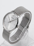 Calvin Klein White Dial Silver Mesh Bracelet Watch for Women - K8M21126