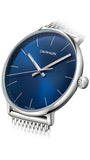 Calvin Klein High Noon Quartz Blue Dial Silver Mesh Bracelet Watch for Men - K8M2112N