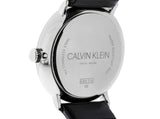 Calvin Klein High Noon Quartz White Dial Black Leather Strap Watch for Men - K8M211C6