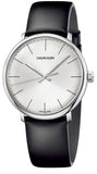 Calvin Klein High Noon Quartz White Dial Black Leather Strap Watch for Men - K8M211C6