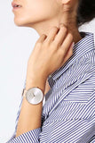 Calvin Klein Full Moon White Dial White Leather Strap Watch for Women - K8Y236L6