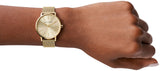 Armani Exchange Lola Analog Gold Dial Gold Mesh Strap Watch For Women - AX5536