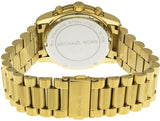 Michael Kors Cooper Chronograph White Dial Gold Steel Strap Watch For Women - MK5916