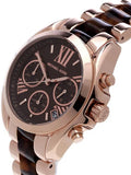 Michael Kors Bradshaw Chronograph Brown Dial Two Tone Steel Strap Watch For Women - MK5944