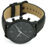 Fossil Neutra Chronograph Black Dial Black Leather Strap Watch for Men - FS5503