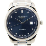 Longines Master Collection Automatic 40mm Blue Dial Silver Steel Strap Watch untuk Pria - L2.793.4.97.6