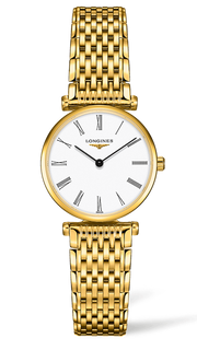 Longines La Grande Classique De Longines White Dial Gold Steel Strap Watch for Women - L4.209.2.11.8