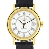 Longines Presence Automatic White Dial Black Watch untuk Wanita - L4.321.2.11.2