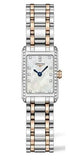 Jam Tangan Wanita Longines Dolcevita Diamonds Mother of Pearl White Dial Two Tone Steel Strap - L5.258.5.89.7