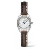 Longines Equestrian Mother of Pearl Dial Brown Leather Strap Watch untuk Wanita - L6.136.0.87.2