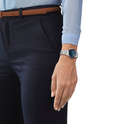 Tissot Chemin Des Tourelles Powermatic 80 Lady Blue Dial Silver Steel Strap Watch For Women - T099.207.11.048.00
