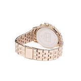 Tommy Hilfiger Ari Diamonds Silver Dial Rose Gold Steel Strap Watch for Women - 1781978