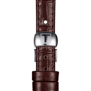 Tissot Le Locle Automatic Lady Silver Dial Brown Leather Strap Watch For Women - T41.1.113.77