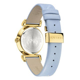 Versace V-Motif Grey Dial Blue Leather Strap Watch for Women - VERE00318