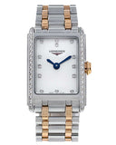 Jam Tangan Wanita Longines Dolcevita Diamonds Mother of Pearl White Dial Two Tone Steel Strap - L5.258.5.89.7