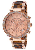 Michael Kors Parker Rose Gold Dial Two Tone Steel Strap Watch for Women - MK5538