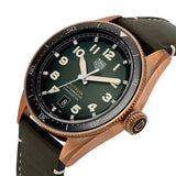 Jam Tangan Pria Tag Heuer Autavia Calibre 5 Automatic Olive Green Dial Green Leather Strap - WBE5190.FC8268