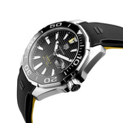 Tag Heuer Aquaracer Calibre 5 Automatic Black Dial Black Rubber Strap Watch for Men - WAY201A.FT6142