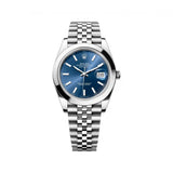 Rolex Datejust 41 Oyster Blue Dial Silver Oystersteel Jubilee Bracelet Watch for Men - M126300-0002