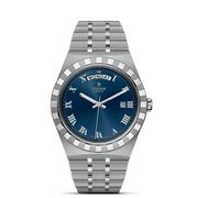 Tudor Royal Automatic Blue Dial Silver Steel Strap Watch for Men - M28600-0005