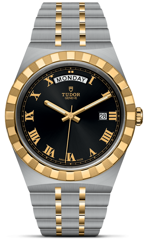 Tudor Royal Automatic Black Dial Two Tone Steel Strap Watch for Men - M28603-0003