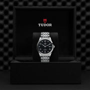 Tudor 1926 Automatic Diamonds Black Dial Silver Steel Strap Watch for Men - M91650-0004