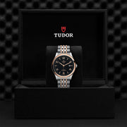 Tudor 1926 Automatic Black Dial Two Tone Steel Strap Watch for Men - M91651-0003