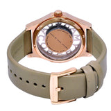 Marc Jacobs Henry Dinky Skeleton Beige Dial Beige Leather Strap Watch for Women - MBM1245