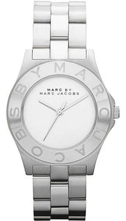 Marc Jacobs Blade Chronograph Silver Dial Silver  Steel Strap Watch for Women - MBM3125