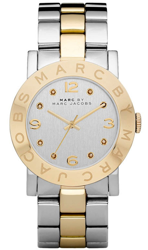 Marc Jacobs Amy Silver Dial Two Tone Steel Strap Watch for Women display picture 1