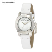 Marc Jacobs Blade White Dial White Leather Strap Watch for Women - MBM1200