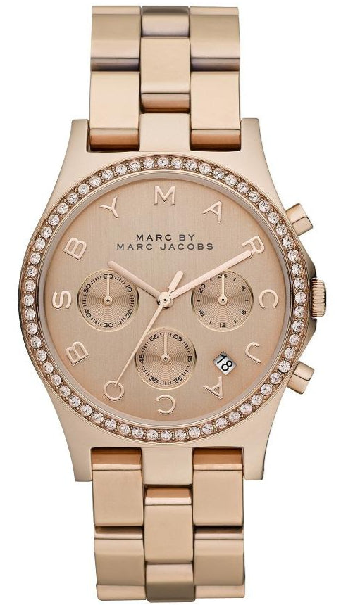 Marc Jacobs Henry Chronograph Rose Gold Dial Rose Gold Steel  display picture 2