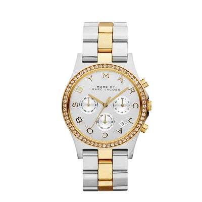 Marc Jacobs Henry Chronograph Silver Dial Two Tone Steel  display picture 1