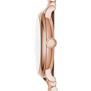 Marc Jacobs Baker White Dial Rose Gold Steel Strap Watch for Women - MBM3441