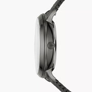 Fossil Neutra Automatic Skeleton Black Dial Grey Mesh Strap Watch for Men - ME3185