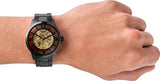 Fossil Townsman Automatic Skeleton Black Dial Black Steel Strap Watch for Men - ME3197