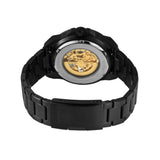 Fossil Bronson Automatic Skeleton Black Dial Black Steel Strap Watch for Men - ME3217