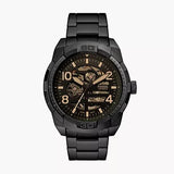 Fossil Bronson Automatic Skeleton Black Dial Black Steel Strap Watch for Men - ME3256