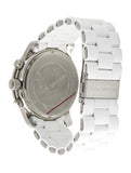 Michael Kors Oversize White Dial White Steel Strap Watch for Men - MK8108