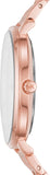 Michael Kors Charley Three-Hand Analog Rose Gold Dial Rose Gold Steel Strap Watch for Women - MK4400