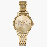 Michael Kors Melissa Pave Gold Dial Gold Steel Strap Watch for Women - MK4371