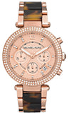 Michael Kors Parker Rose Gold Dial Two Tone Steel Strap Watch for Women - MK5538