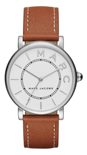 Marc Jacobs Roxy White Dial Brown Leather Strap Watch for Women - MJ1571
