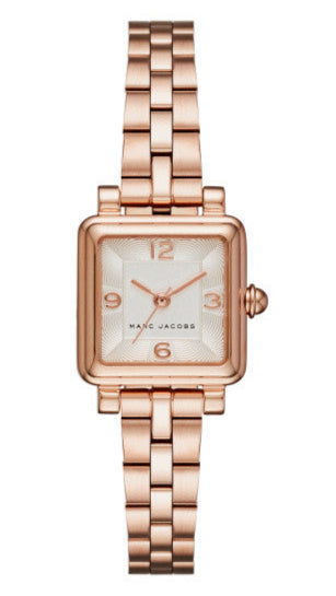 Marc Jacobs Vic Silver Dial Rose Gold Steel Strap Watch for Women