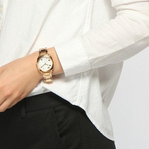MARC BY MARC JACOBS 腕時計 Marc Jacobs Mandy White Dial Rose Gold Steel Strap Watch for Women