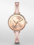 Michael Kors Jaryn Analog Rose Gold Dial Pink Steel Strap Watch For Women - MK4545